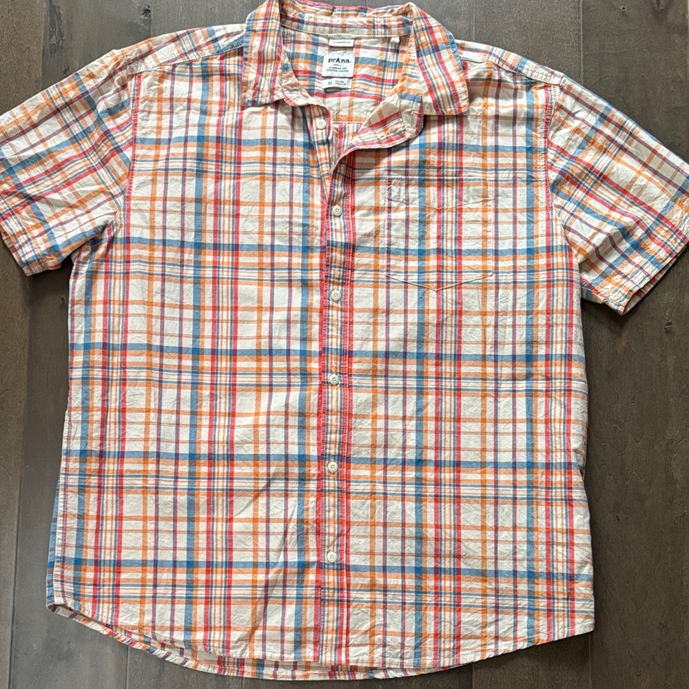 Prana Multicolor Plaid Casual Shirt